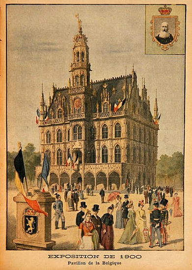 The Belgian Pavilion at the Universal Exhibition of 1900, Paris, illustration from ''Le Petit Journa from French School