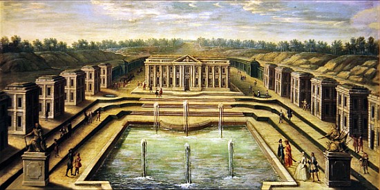 The Chateau and Pavilions at Marly from the perspective of the gardens, early eighteenth century from French School
