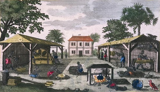 The Colonial Household, illustration from ''Histoire des Antilles'' Jean Baptiste Labat (1663-1738)  from French School