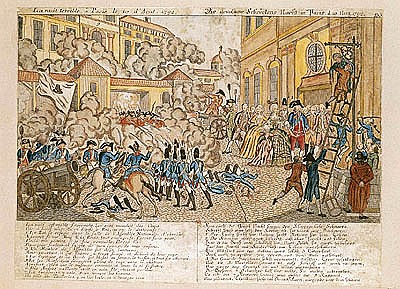 The Terrible Night in Paris, 10th August 1792 from French School
