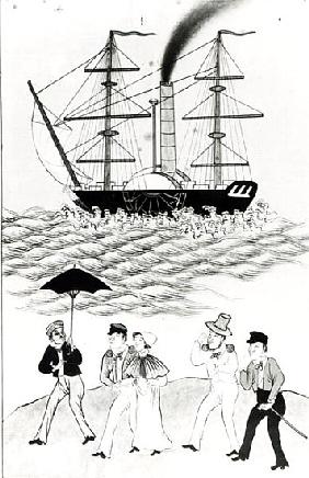 English Steamship at Canton, 1840 (see also 364597)