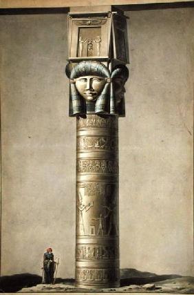 A Hathor headed pillar at Dendarah