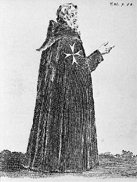 Knight Hospitaller in the original habit, worn until the fourteenth century