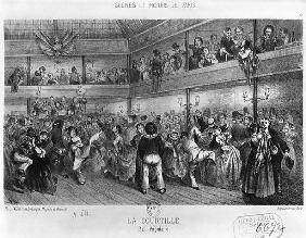 La Courtille, popular dance; engraved by Yves (19th century)