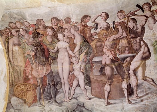 Tour de la Ligue. Members of the Medici Court as the Gods of Olympus  (detail) from French School