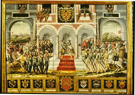 The Treaty of Cateau-Cambresis and the Embrace of Henri II (1519-59) of France and Philip II (1527-9 from French School