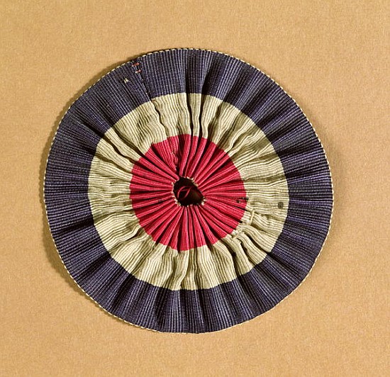 Tricolore rosette (textile) from French School