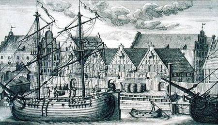 Loading at the Granary Island, from 'Fifty Views of Gdansk' from Friedrich Anton Lohrmann