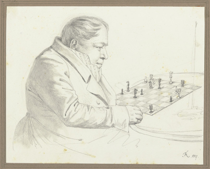 Herr am Schachbrett from Friedrich Moosbrugger