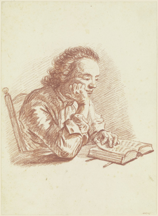 Brustbild eines lesenden Mannes from Friedrich Wilhelm Hirt