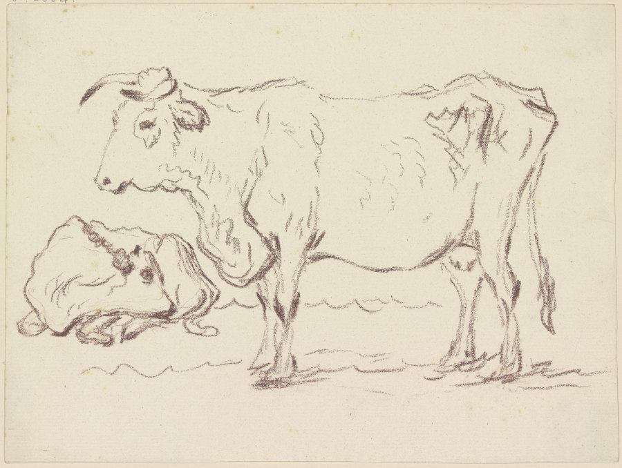 Stehende Kuh mit liegendem Kalb from Friedrich Wilhelm Hirt