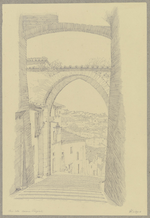 Die Via Appia in Perugia from Friedrich Wilhelm Ludwig