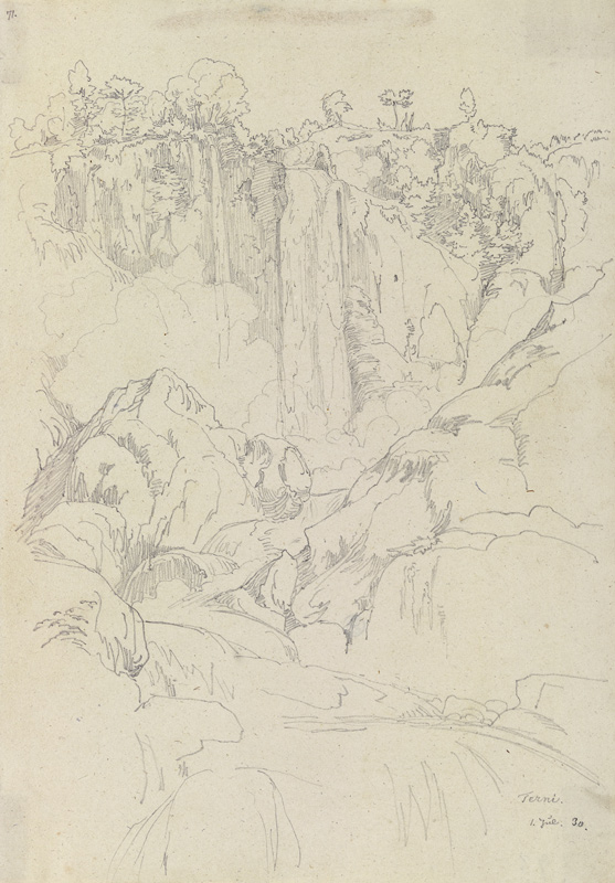 Die Cascata delle Marmore bei Terni from Friedrich Maximilian Hessemer