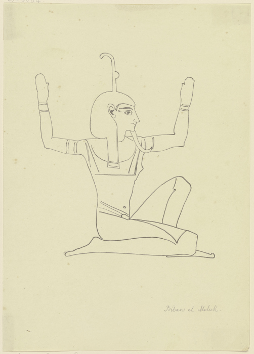 Darstellung eines adorierenden Ägypters im Tal der Könige from Friedrich Maximilian Hessemer