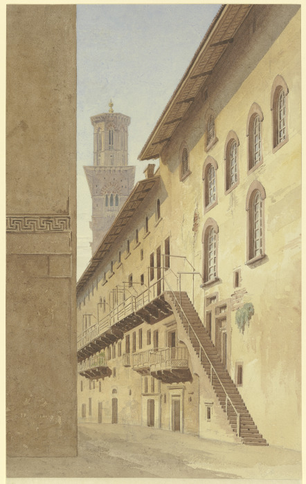 Die Treppe der Case die Mazzanti in Verona from Friedrich Maximilian Hessemer