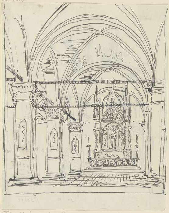 Kircheninneres von Orsanmichele mit dem Tabernakel des Andrea Orcagna from Friedrich Maximilian Hessemer