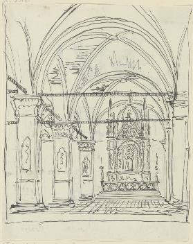 Kircheninneres von Orsanmichele mit dem Tabernakel des Andrea Orcagna