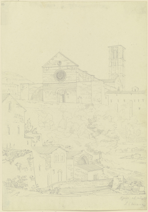 S. Chiara in Assisi from Friedrich Maximilian Hessemer