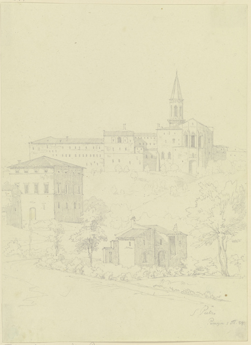 S. Pietro in Perugia from Friedrich Maximilian Hessemer
