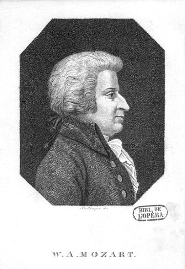 Wolfgang Amadeus Mozart (1756-91) from Friedrich Wilhelm Bollinger