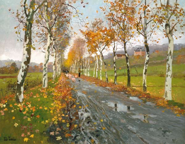 Herbstliche Allee nach Beaulieu. from Frits Thaulow