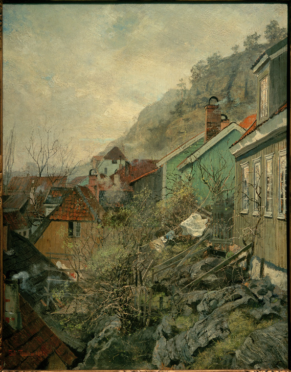 Häuser in Kragerø from Frits Thaulow
