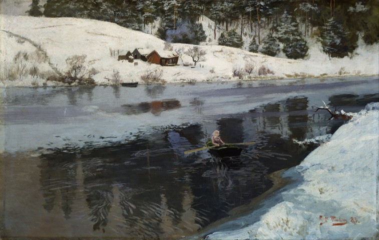 Winter at the River Simoa from Frits Thaulow
