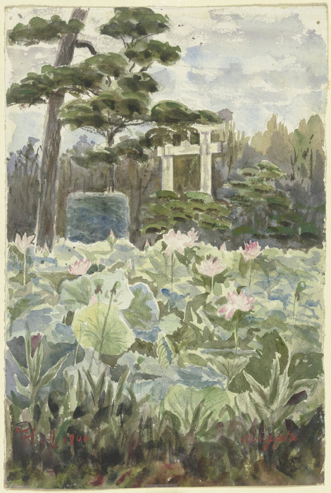 Partie eines japanischen Gartens from Fritz Hauck