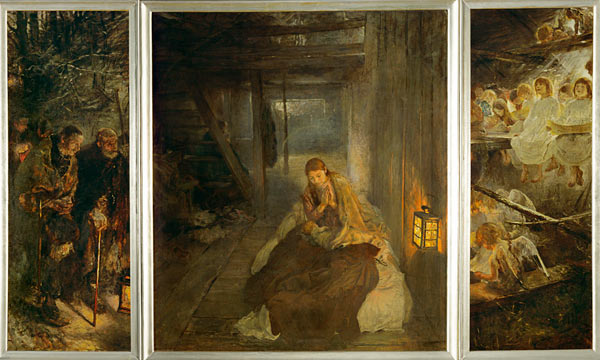 Die heilige Nacht (Triptychon) from Fritz von Uhde