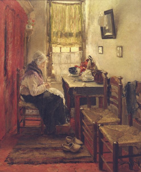 F.v.Uhde / Old People s Home / 1882 from Fritz von Uhde