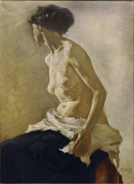 F.v.Uhde, Nude study from Fritz von Uhde