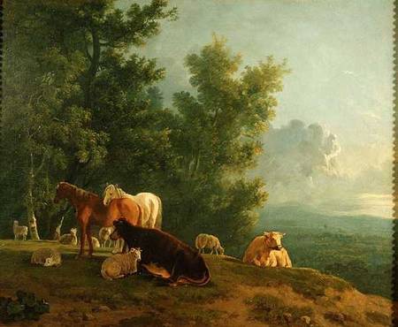 Horses and Cows in a Landscape from G. Gilpin