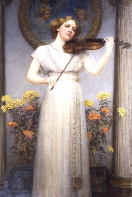Portrait Study (Lady Playing a Violin) from G. Grenville Manton