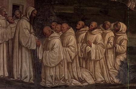 Benedictine Monks, from the Life of St. Benedict from G. Signorelli