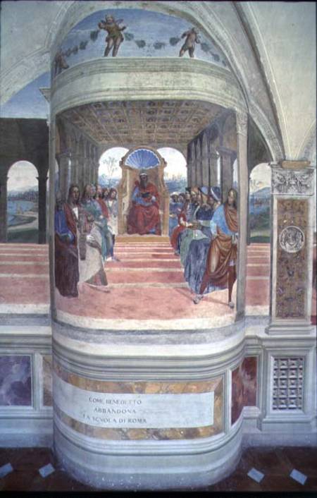 The Life of St. Benedict (fresco) (detail) from G. Signorelli