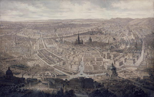 View of Vienna, c.1860 (w/c on paper) from G. Veitto