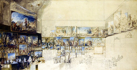The Salon of 1765 from Gabriel de Saint-Aubin