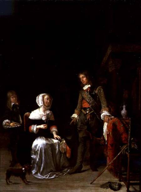 A Soldier Visiting a Young Lady from Gabriel Metsu
