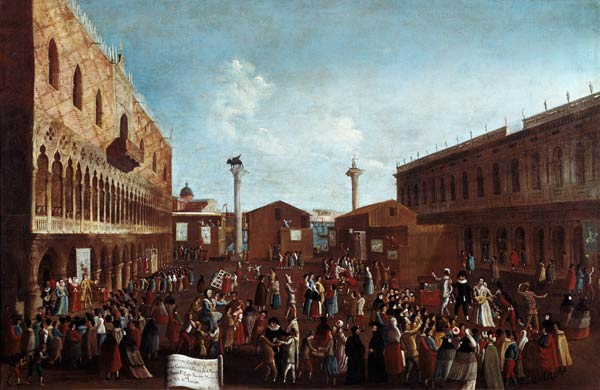 Charlatans in the Piazzetta San Marco, Venice from Gabriele Bella