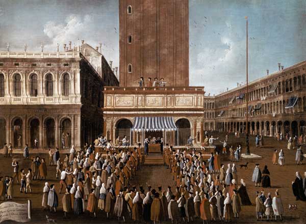 Public Lottery at the Loggetta, the Piazza San Marco, Venice from Gabriele Bella