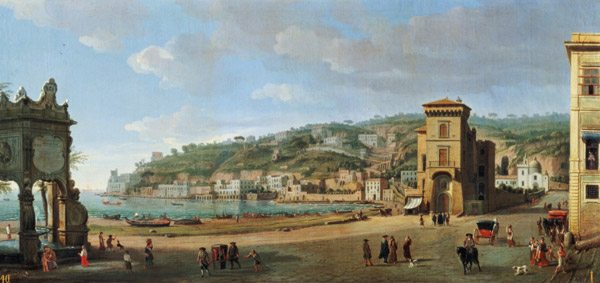 The Riviera of Chiaia at Naples from Gaspar Adriaens van Wittel