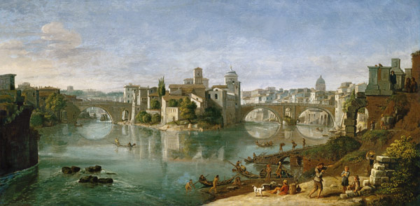 Die Tiber-Insel in Rom from Gaspar Adriaens van Wittel