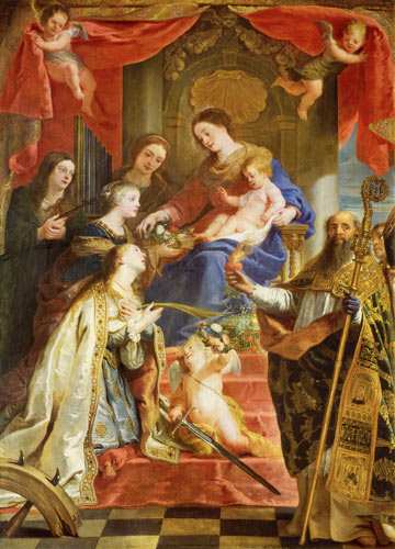 Maria mit dem Kind und den hll. MariaMagdalena, Cäcilia,Dorothea,Katharina from Gaspard de Crayer