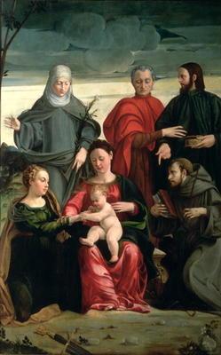 The Mystic Marriage of St. Catherine with St. Francis, St. Clare, St. Cosmas and St. Damian