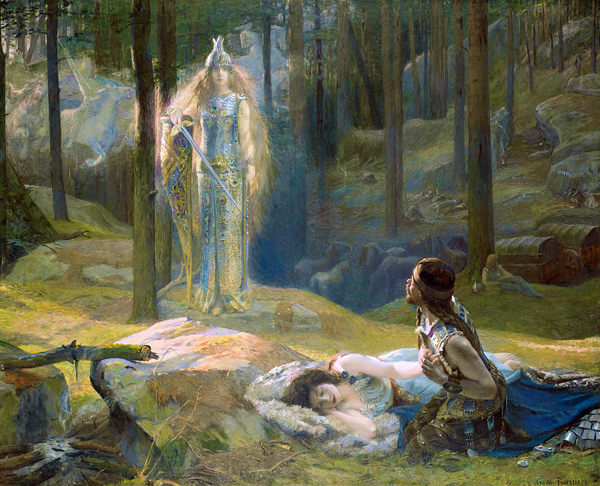 The Revelation. Brunhilde Seeing Siegmund And Sieglinde from Gaston Bussiere