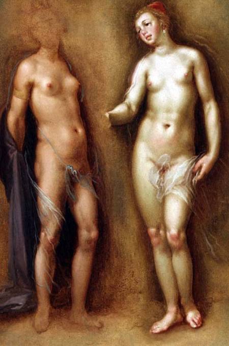Study of two female nudes from (gen. van Haarlem) Cornelisz Cornelis