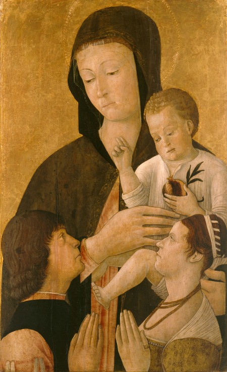 Madonna with child and two donors from Gentile Bellini