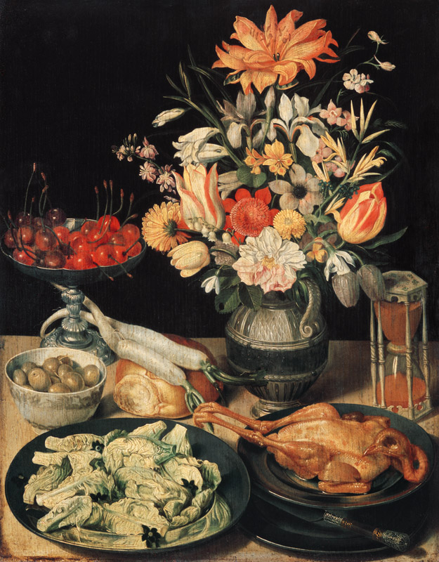 Still Life with Flowers (panel) from Georg Flegel