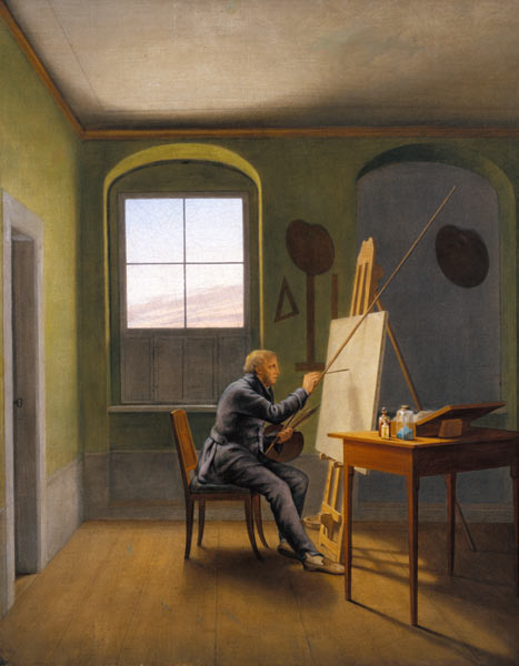 Georg Friedrich Kersting im Atelier Caspar David Friedrichs from Georg Friedrich Kersting