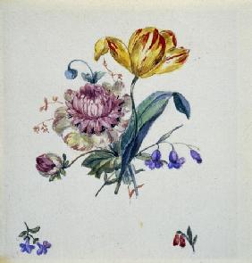 Blumenbukett mit Tulpe und Streublumen